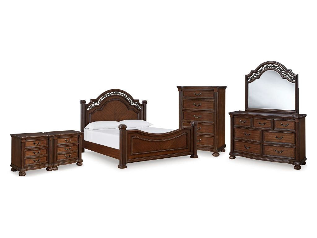 Lavinton Queen Poster Bed, Dresser, Mirror, Chest and 2 Nightstands - main image