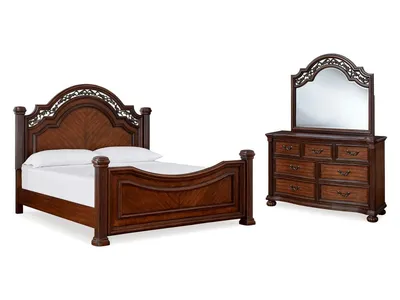 Lavinton Queen Poster Bed, Dresser and Mirror