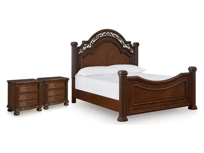 Lavinton Queen Poster Bed and 2 Nightstands