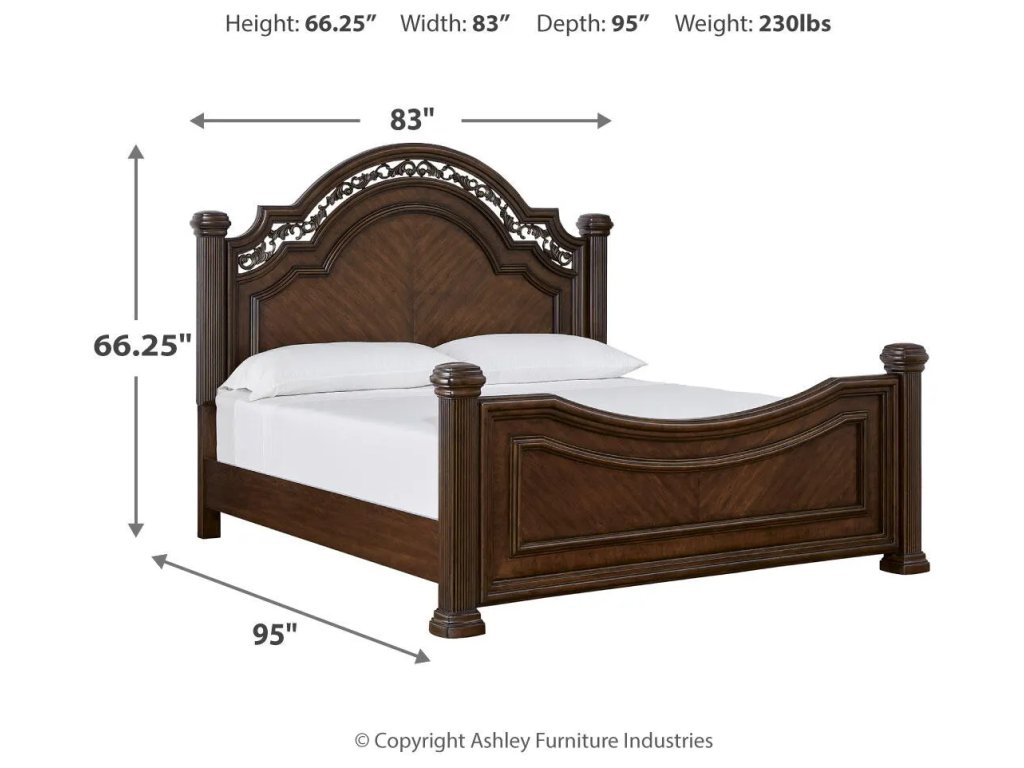 Lavinton King Poster Bed, Dresser, Mirror, Chest and Nightstand - image 12
