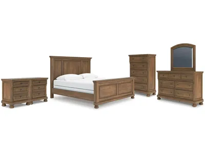 Feddinger King Panel Bed, Dresser, Mirror, Chest and 2 Nightstands