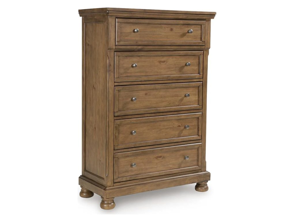 Feddinger King Panel Bed, Dresser, Mirror, Chest and 2 Nightstands - image 9