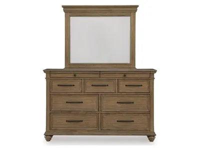 Karallin Queen Panel Storage Bed, Dresser and Mirror - Alternative View