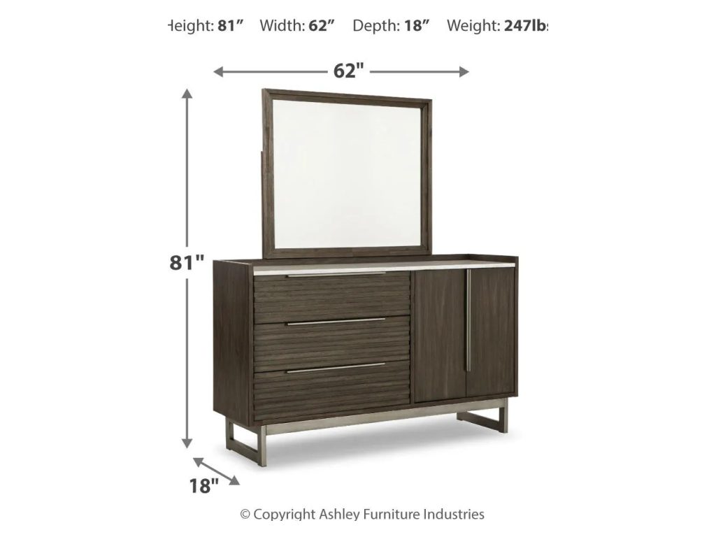 Arkenton King Panel Bed, Dresser and Mirror - image 9