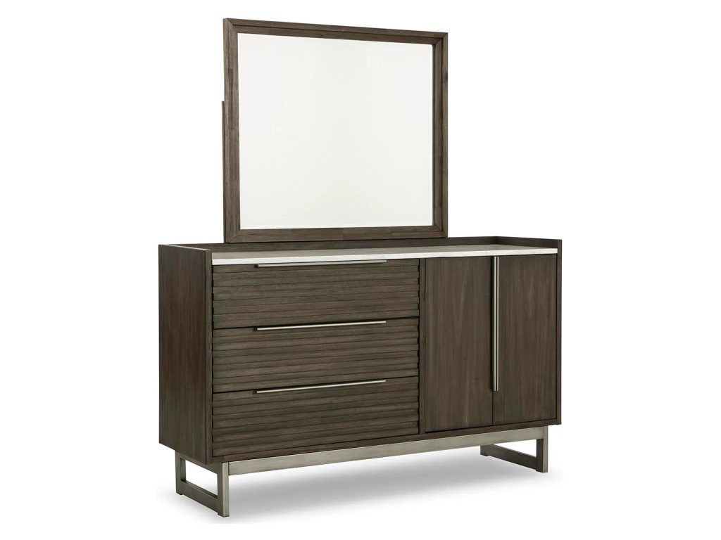 Arkenton King Panel Bed, Dresser and Mirror - image 1