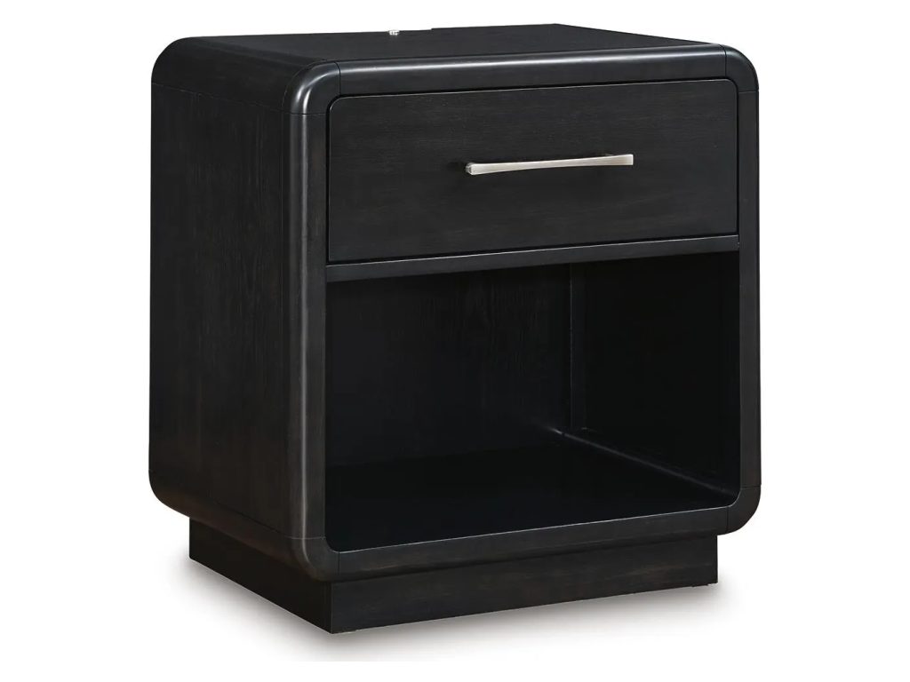 Rowanbeck Queen Upholstered Panel Bed, Dresser, Mirror and Nightstand - image 8