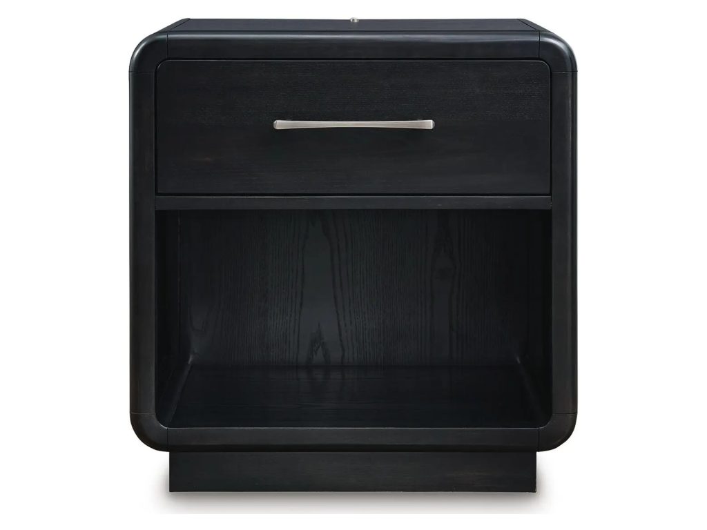 Rowanbeck Queen Upholstered Panel Bed, Dresser, Mirror and Nightstand - image 7