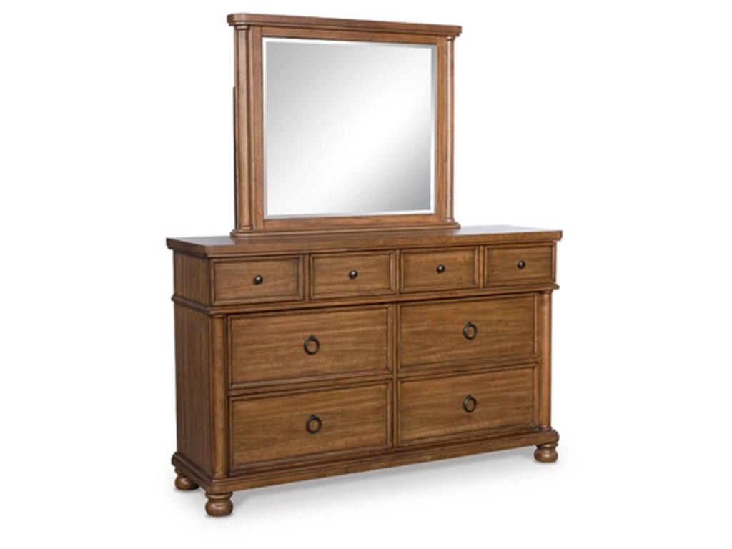 Rowlenstown Queen Poster Bed, Dresser and Mirror - image 2