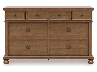 Rowlenstown King Poster Bed, Dresser and 2 Nightstands - Alternative View