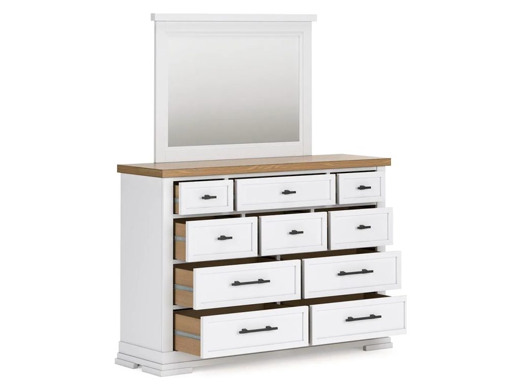 Ashbryn King Panel Bed, Dresser, Mirror and 2 Nightstands - image 3