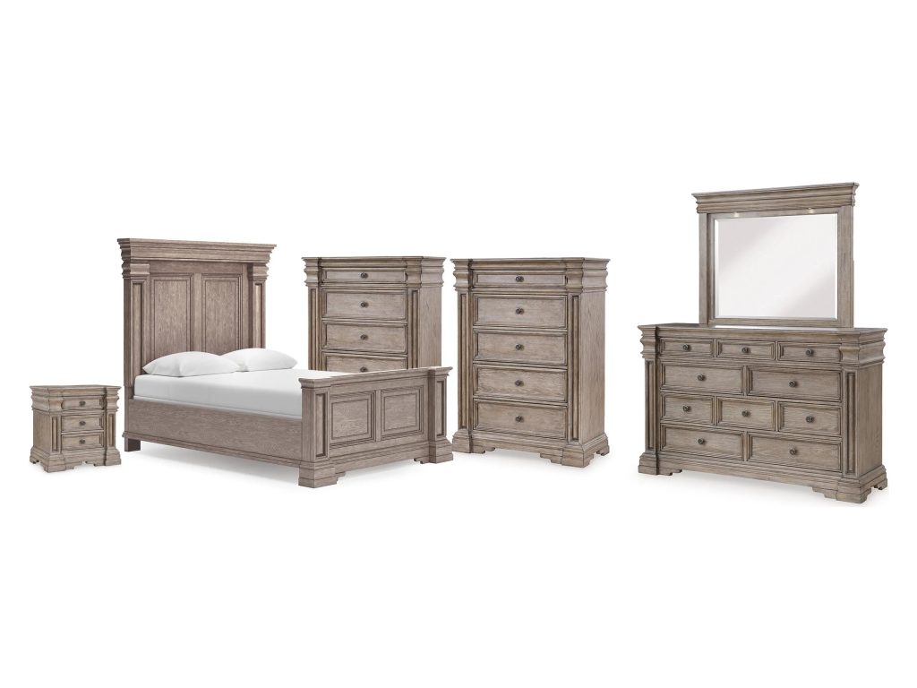 Blairhurst Queen Panel Bed, Dresser, Mirror, 2 Chests and Nightstand - main image