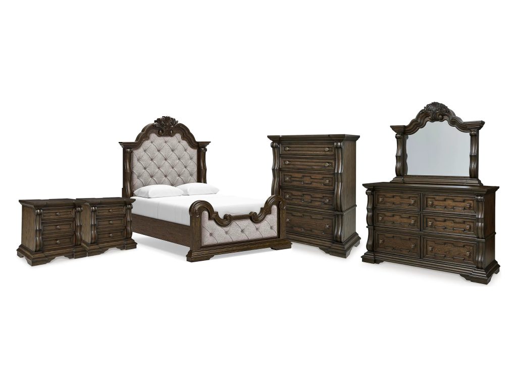 Maylee Queen Panel Bed, Dresser, Mirror, Chest and 2 Nightstands - main image