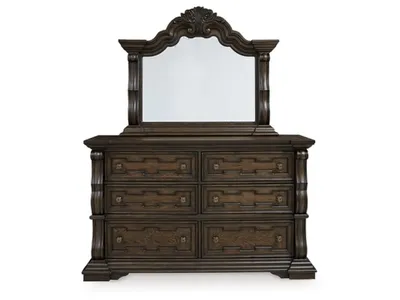 Maylee King Panel Bed, Dresser, Mirror, Chest and Nightstand