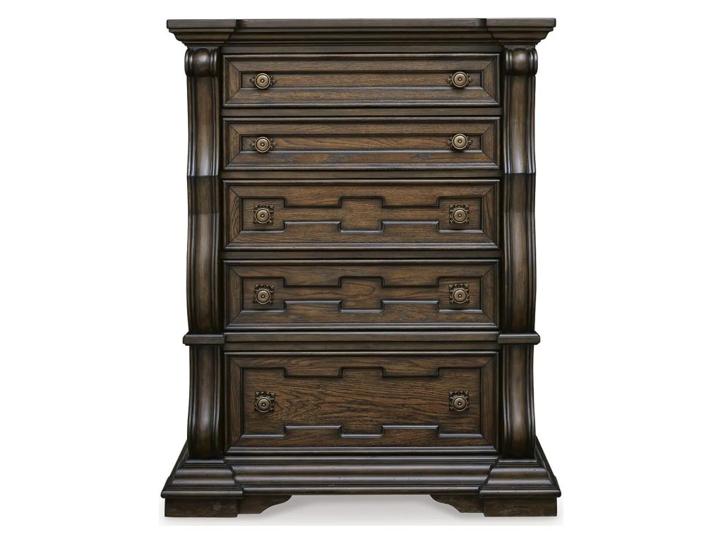 Maylee Queen Panel Bed, Dresser, Mirror, Chest and 2 Nightstands - image 4