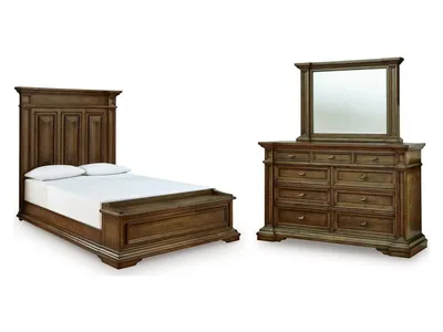 Frantanna Queen Panel Storage Bed, Dresser and Mirror