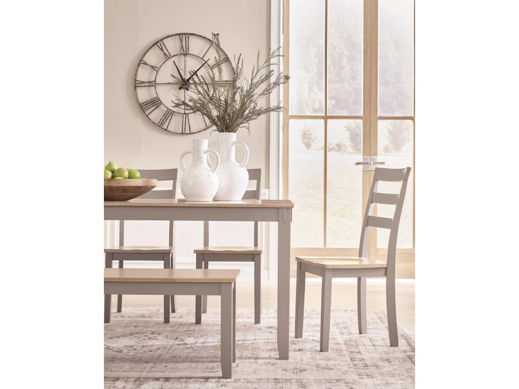 Harperfeld Dining Table and 4 Chairs and Bench (Set of 6) - image 4