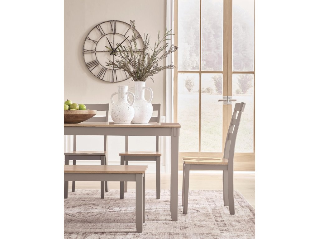 Harperfeld Dining Table and 4 Chairs and Bench (Set of 6) - image 5