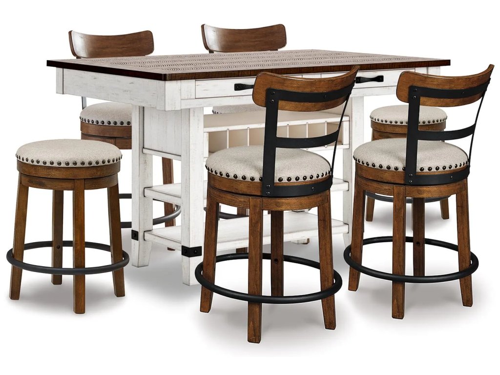 Valebeck Counter Height Dining Table and 6 Barstools - main image