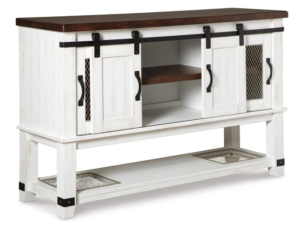 Valebeck Counter Height Dining Table, 6 Barstools and Server - image 4