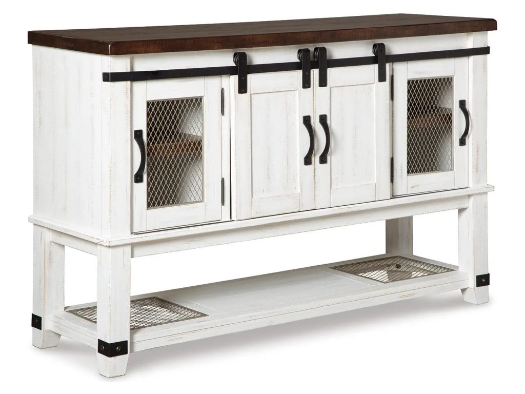 Valebeck Counter Height Dining Table, 6 Barstools and Server - image 3