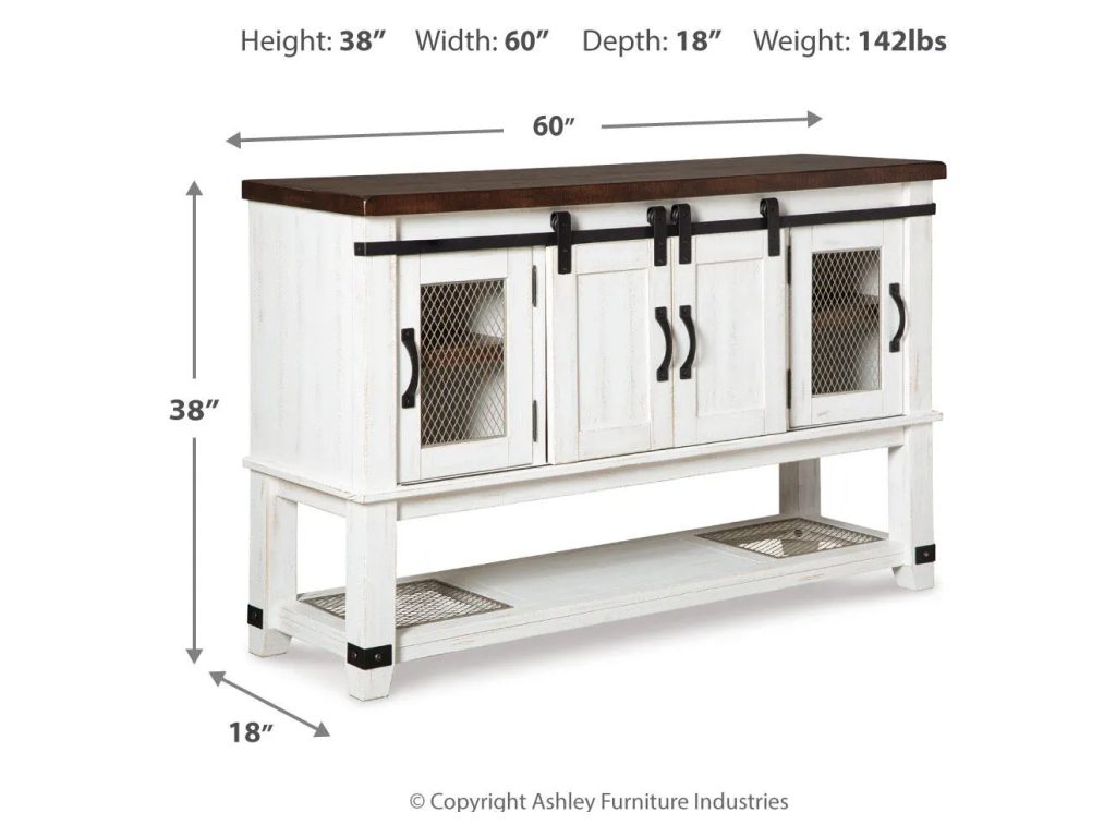 Valebeck Counter Height Dining Table, 6 Barstools and Server - image 5