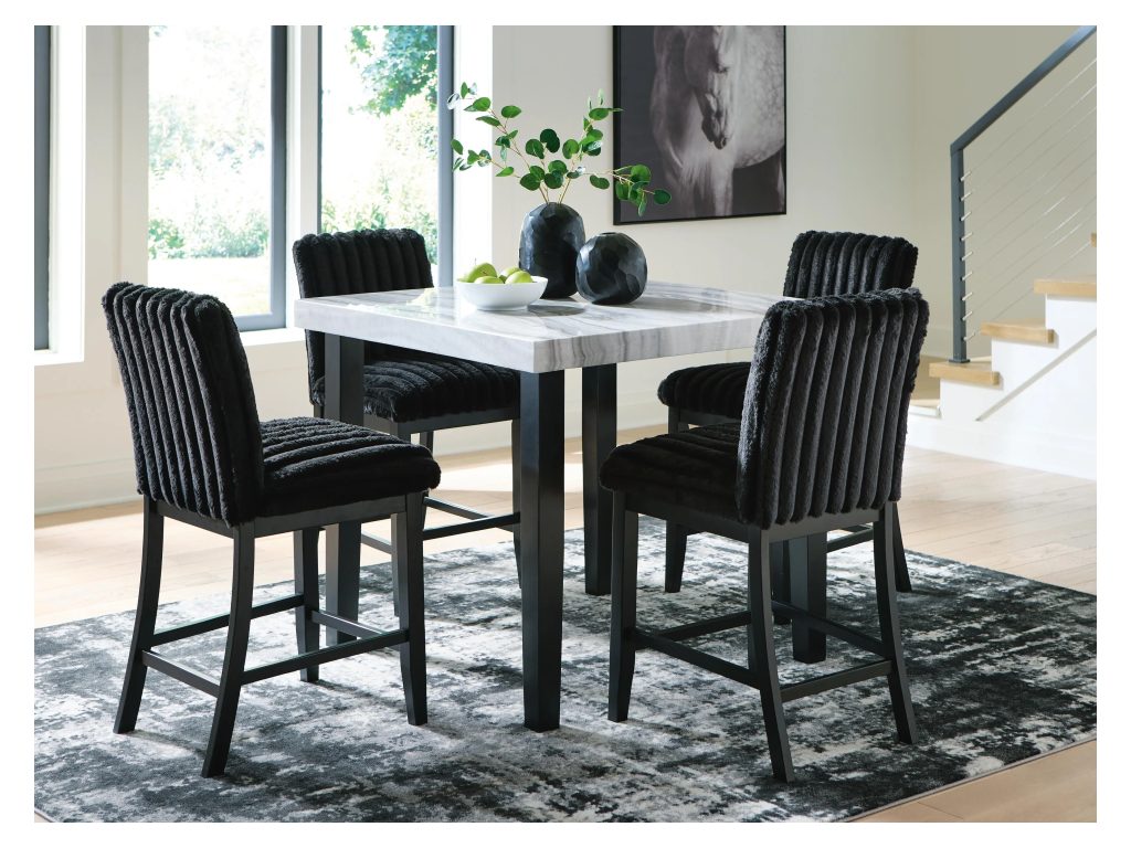 Mervannie Counter Height Dining Table and 4 Barstools - image 1