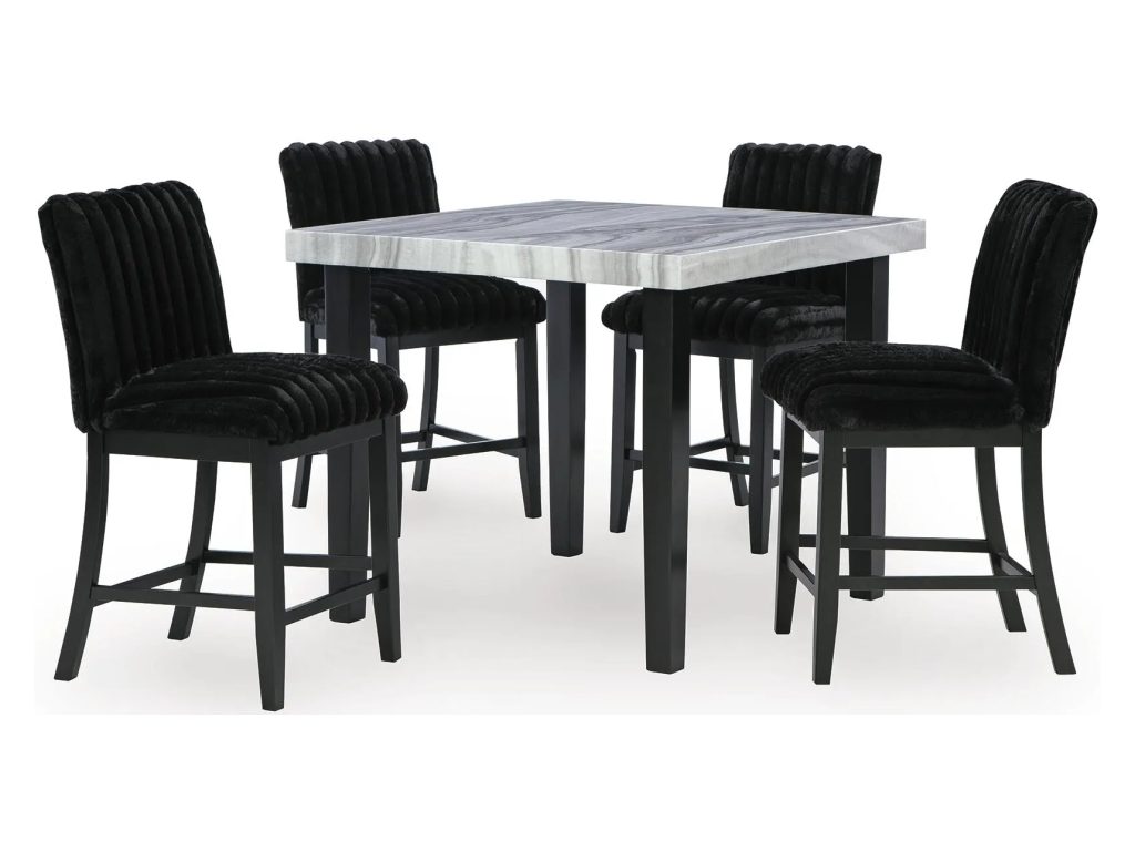 Mervannie Counter Height Dining Table and 4 Barstools - main image