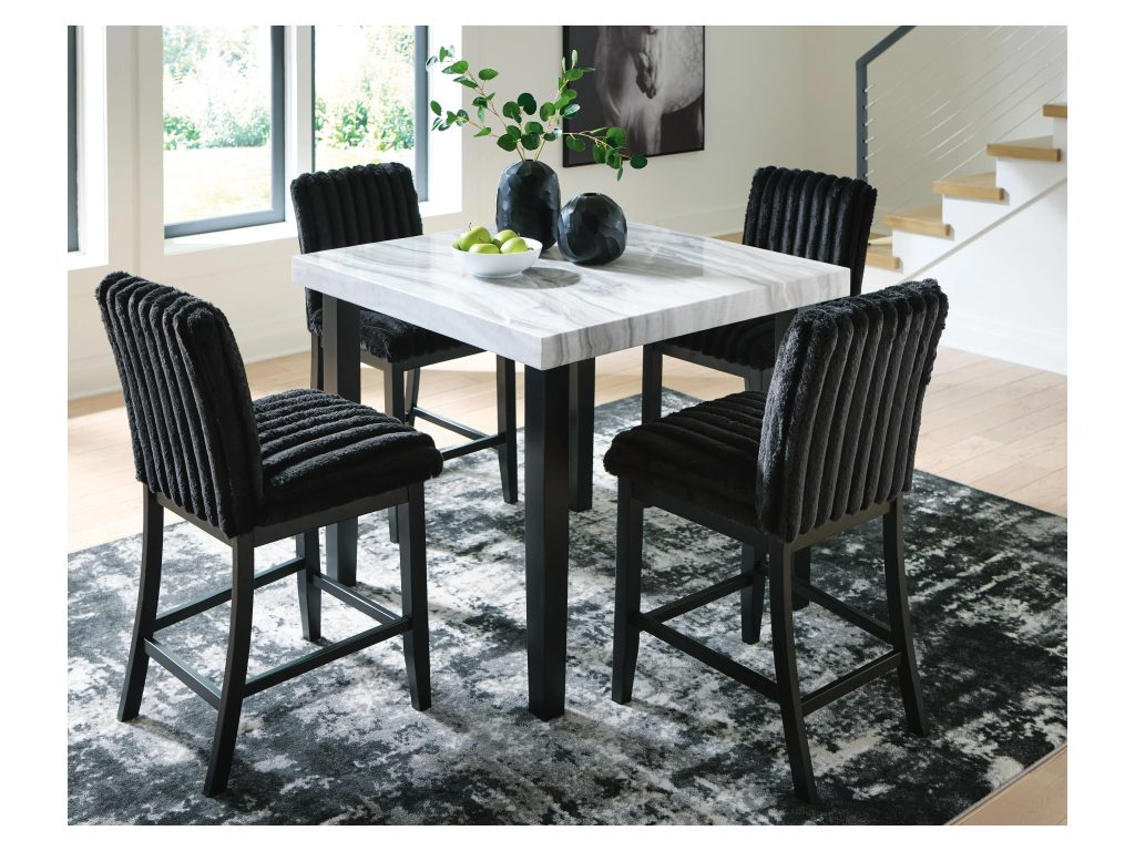 Mervannie Counter Height Dining Table and 4 Barstools - image 3