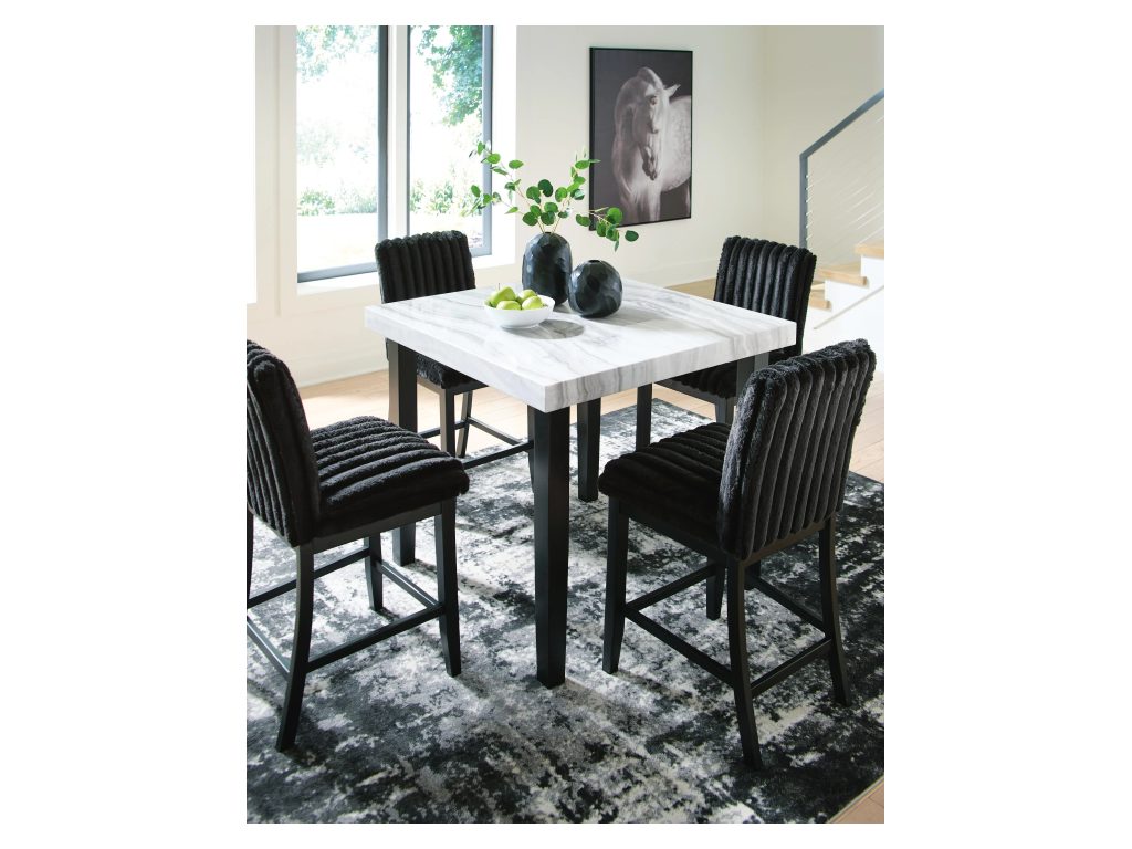 Mervannie Counter Height Dining Table and 4 Barstools - image 2