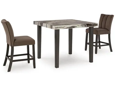 Jeshina Counter Height Dining Table and 2 Barstools