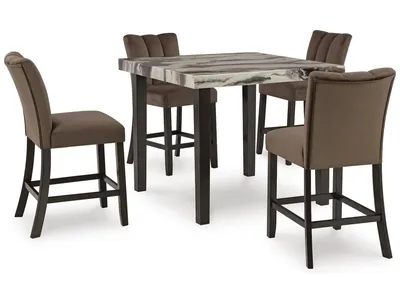 Jeshina Counter Height Dining Table and 4 Barstools