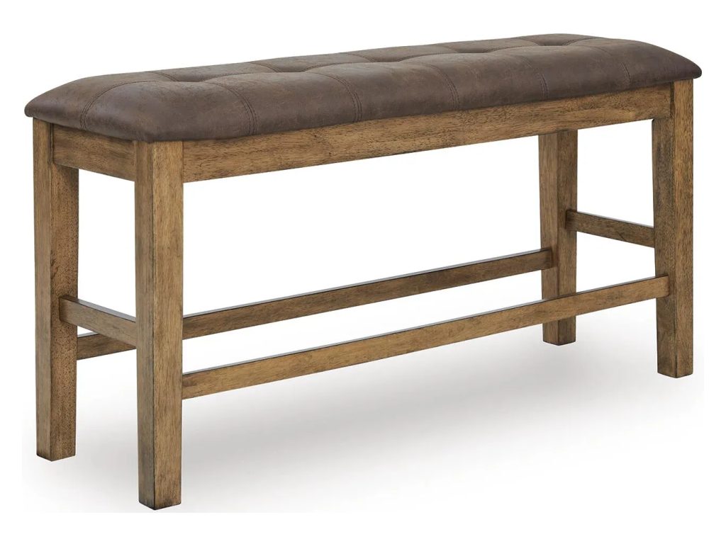 Urbinforte Counter Height Extension Dining Table, 4 Barstools and Bench - image 3