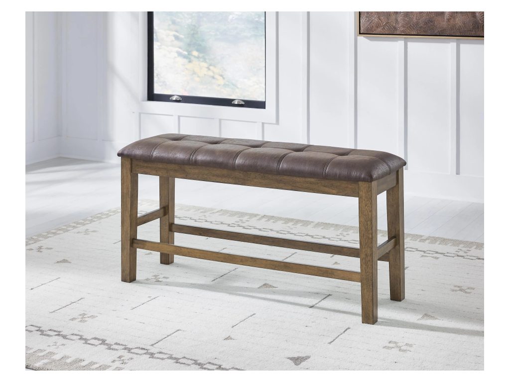 Urbinforte Counter Height Extension Dining Table, 4 Barstools and Bench - image 12