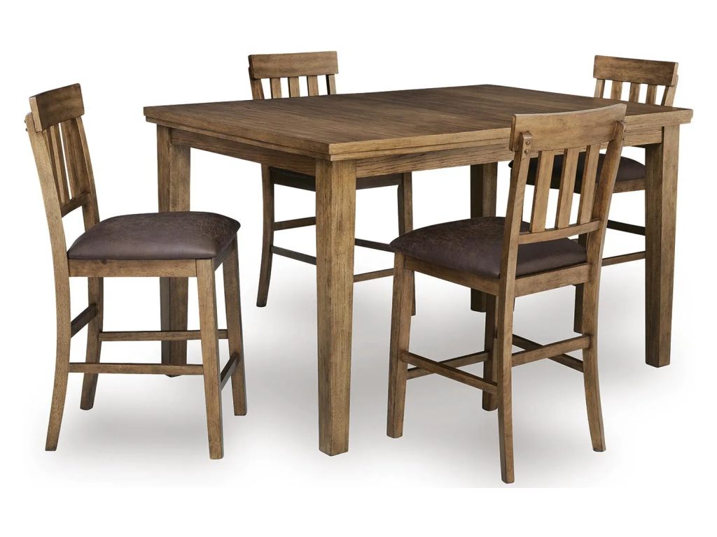 Urbinforte Counter Height Extension Dining Table and 4 Barstools - main image