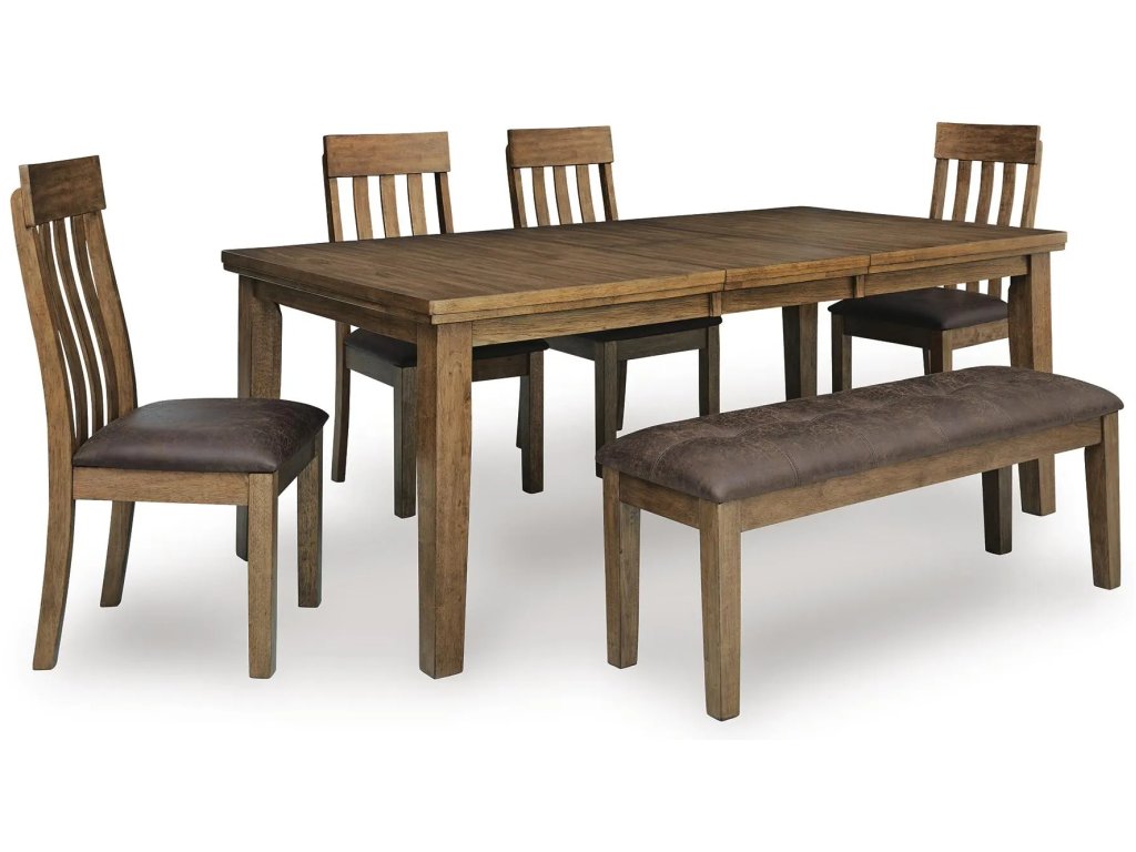 Urbinforte Extension Dining Table, 4 Chairs and Bench - main image