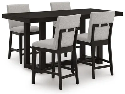 Neymorton Counter Height Dining Table and 4 Barstools