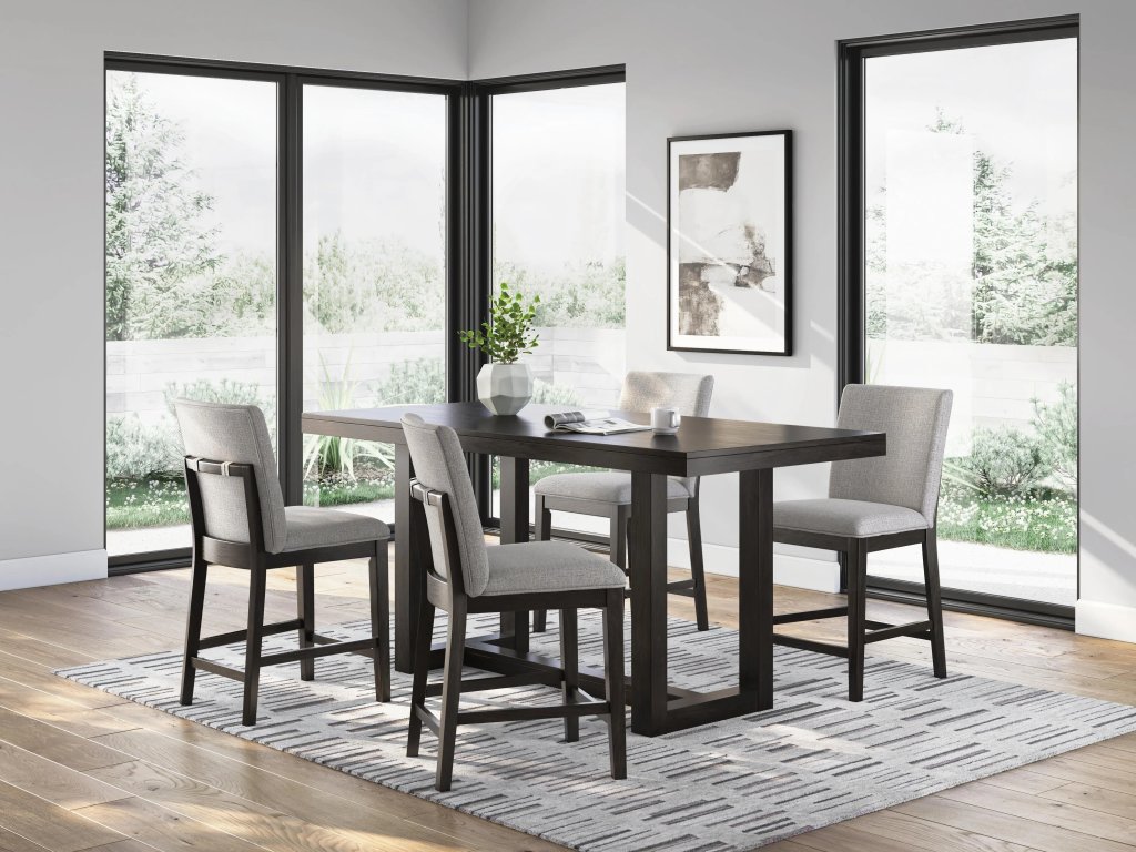 Neymorton Counter Height Dining Table and 4 Barstools - image 1
