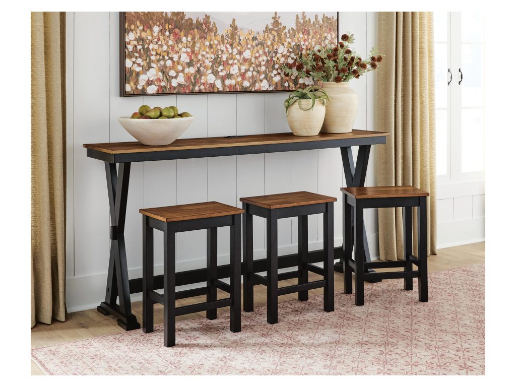 Wildenauer Counter Height Dining Table and 3 Barstools Set - image 4