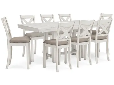 Robbinsdale Counter Height Table and 8 Barstools