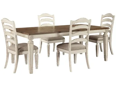 Realyn Extension Dining Table and 4 Chairs