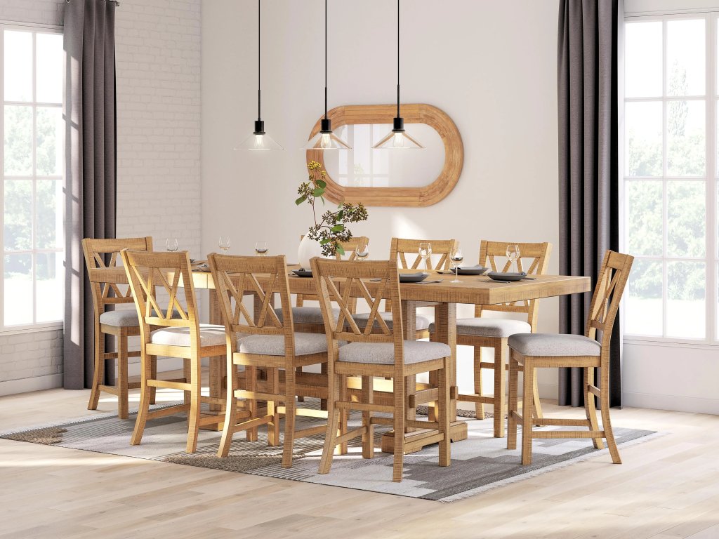Havonplane Counter Height Dining Table and 8 Barstools - image 1