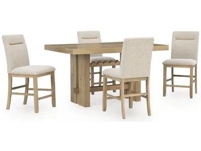 Lasinger Counter Height Dining Table and 4 Barstools