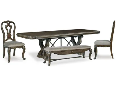 Maylee Dining Table, 2 Chairs and Bench