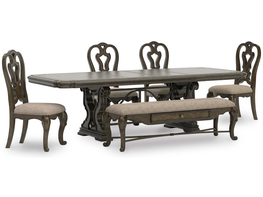 Maylee Extension Dining Table, 4 Chairs and Bench - main image