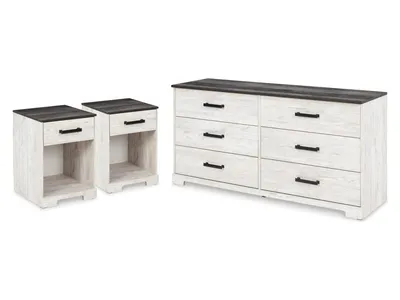 Shawburn Dresser and 2 Nightstands