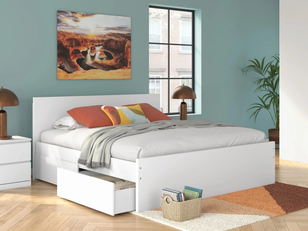Onita King Panel Platform Bed with 2 Side Storage - image 1