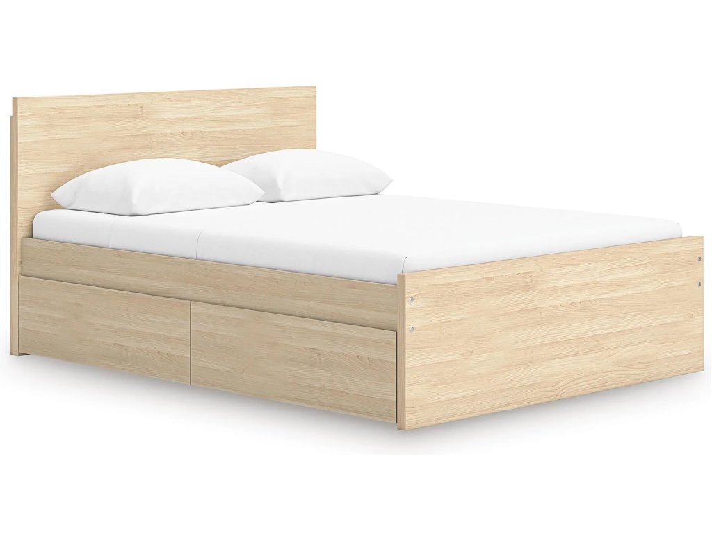 Onita Queen Panel Platform Bed with 1 Side Storage - main image