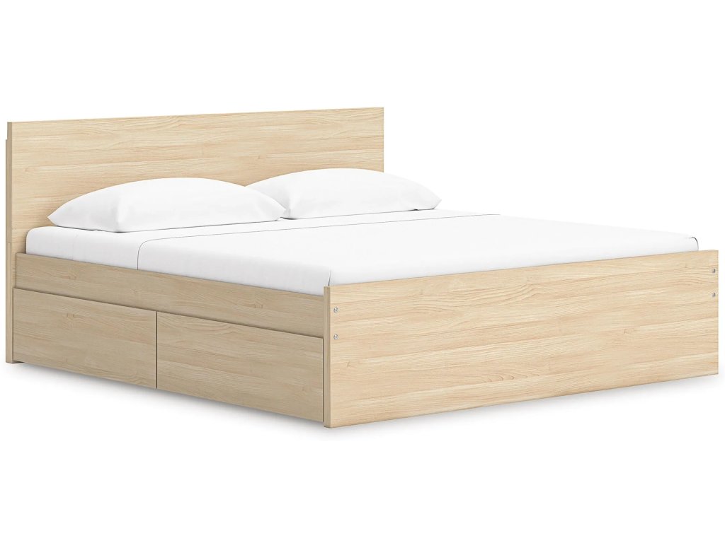 Onita King Panel Platform Bed with 1 Side Storage - main image