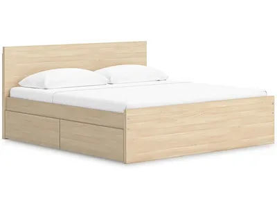 Onita King Panel Platform Bed with 1 Side Storage