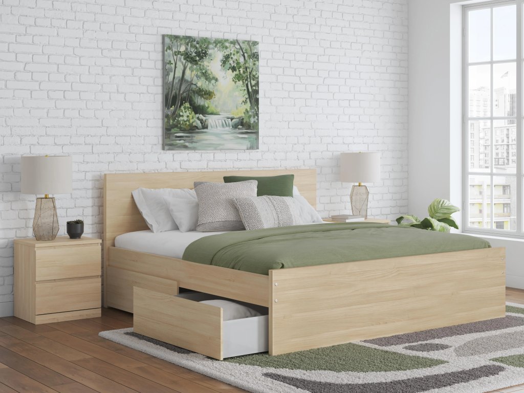 Onita King Panel Platform Bed with 1 Side Storage - image 1